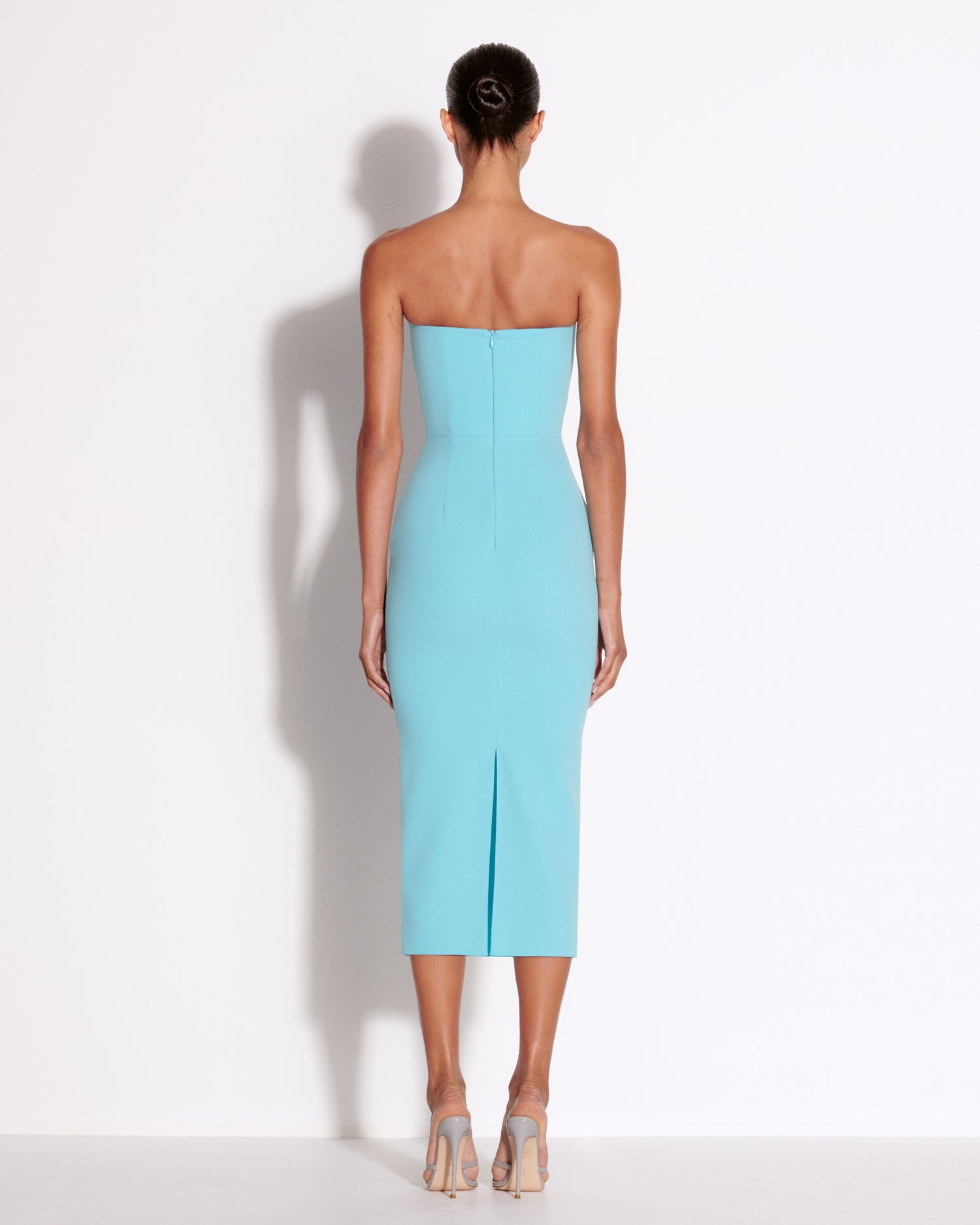Strapless Dress in Stretch Crepe