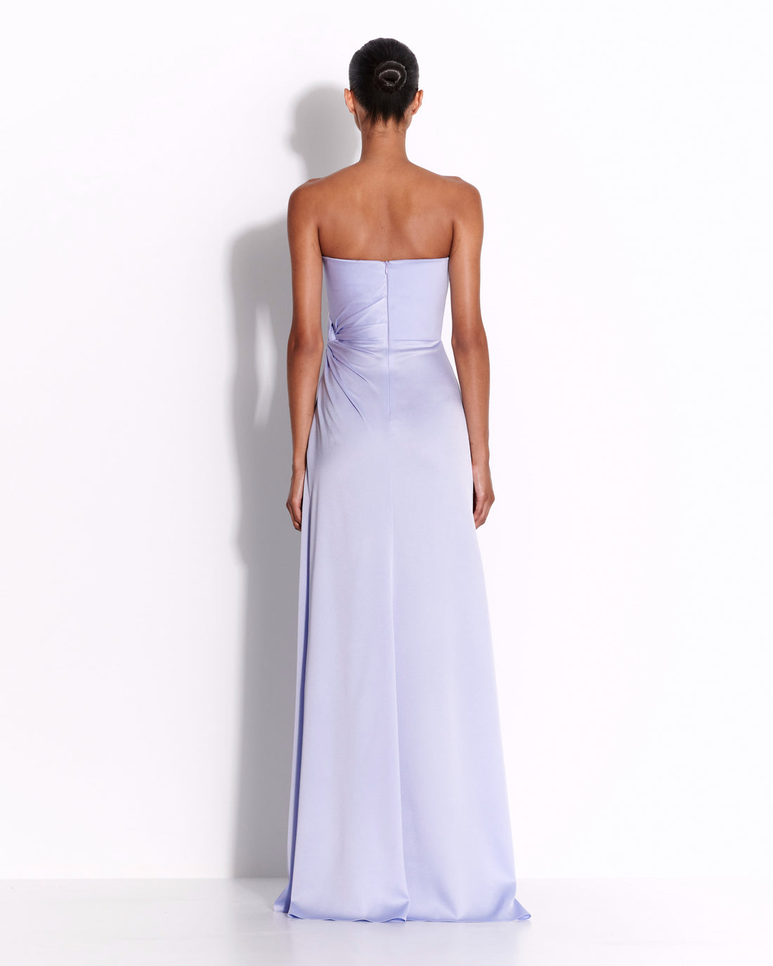 Strapless Twist Gown in Satin Crepe