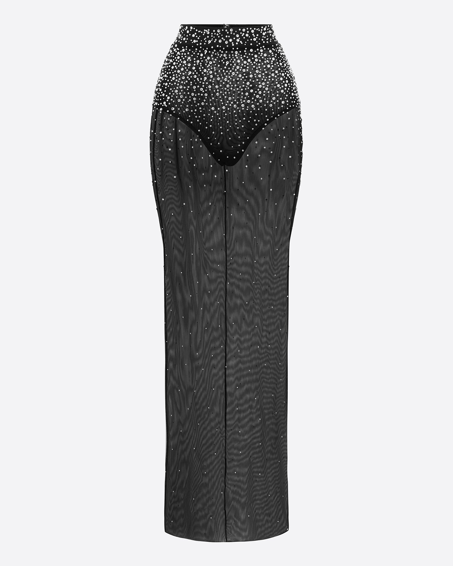 Column Skirt in Crystal Mesh