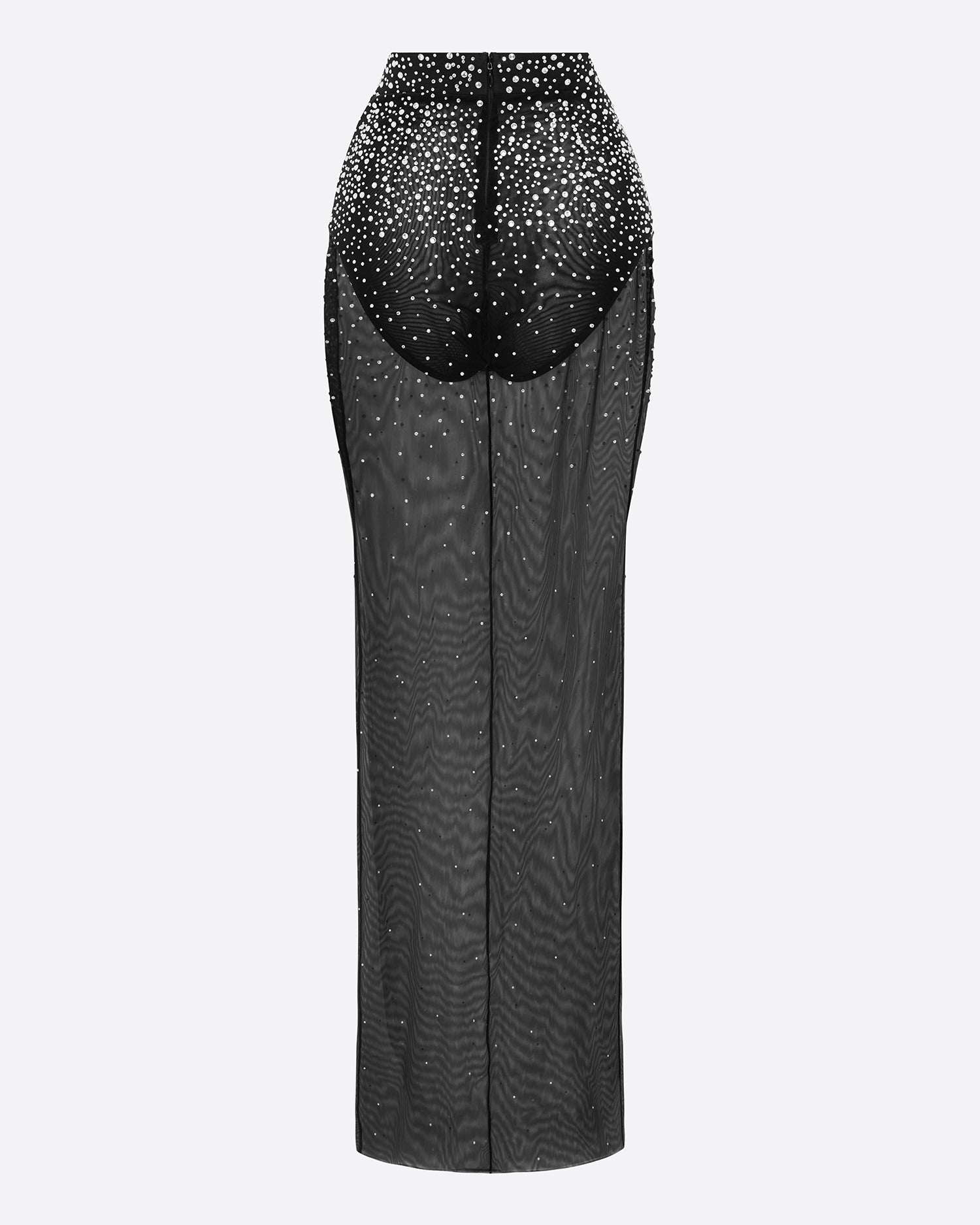 Column Skirt in Crystal Mesh