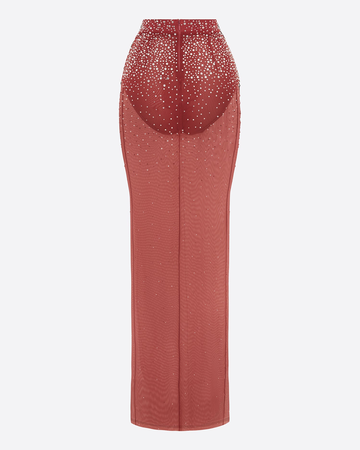 Column Skirt in Crystal Mesh