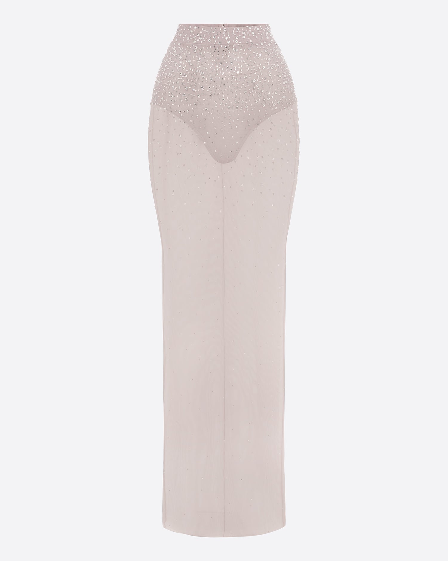 Column Skirt in Crystal Mesh