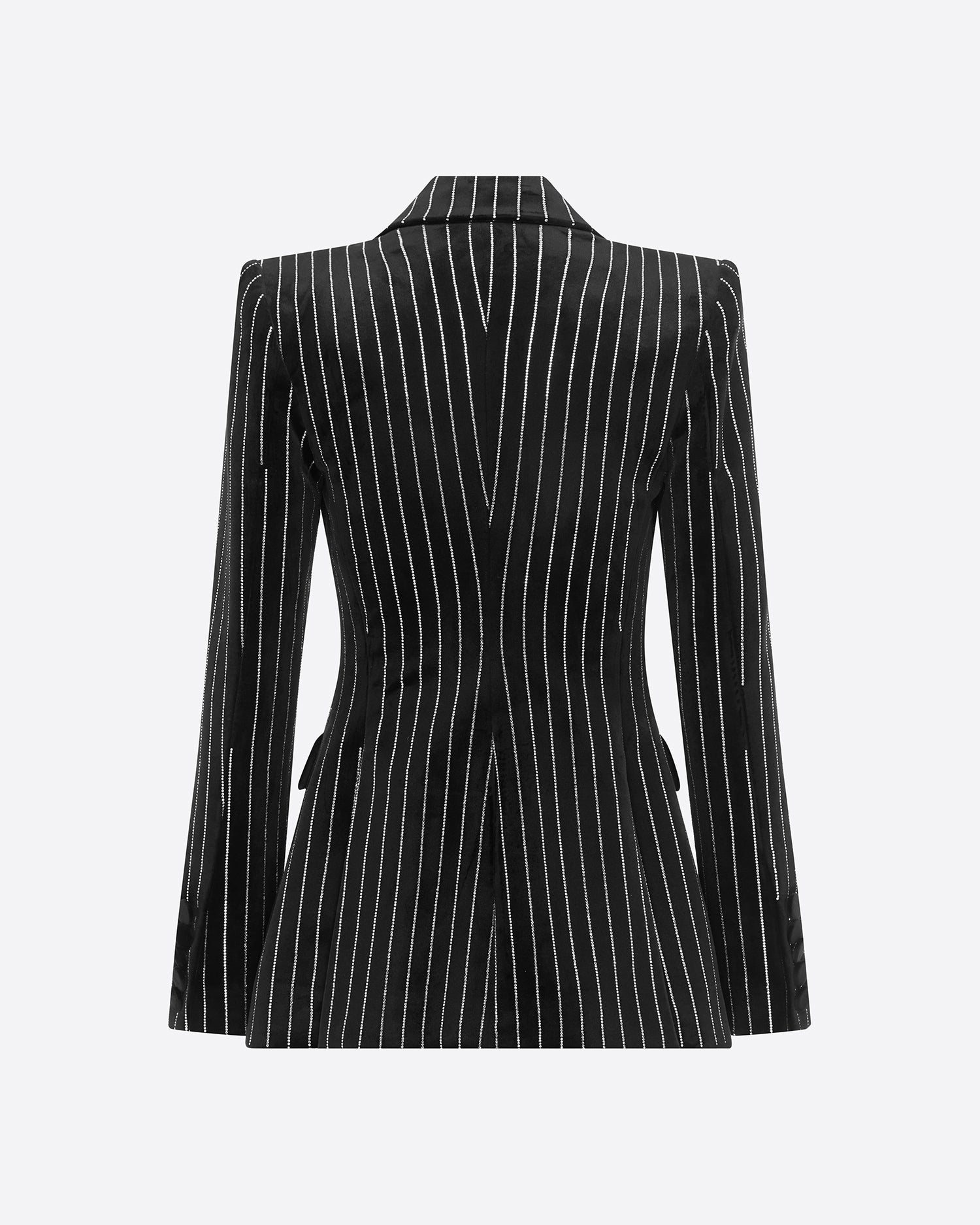 Single Breasted Fitted Blazer in Crystal Velvet