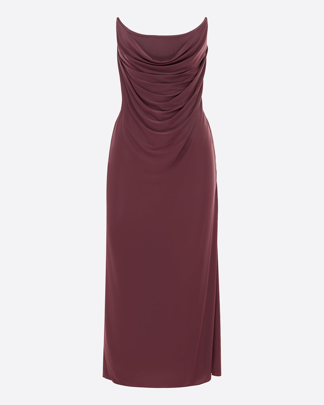 Strapless Corset Drape Dress in Jersey