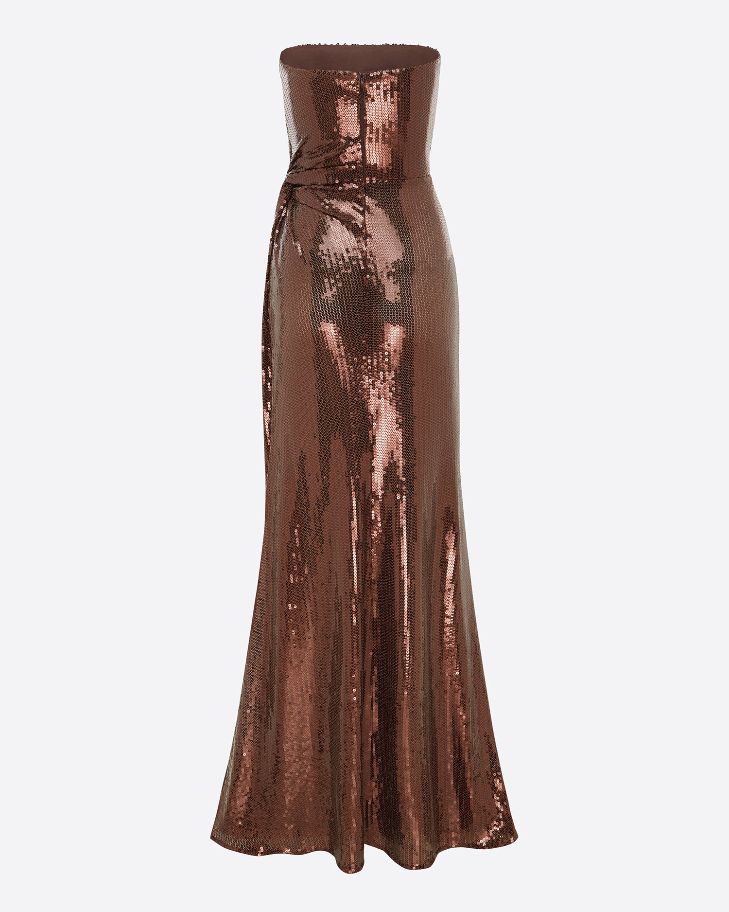 Strapless Twist Gown in Sequin