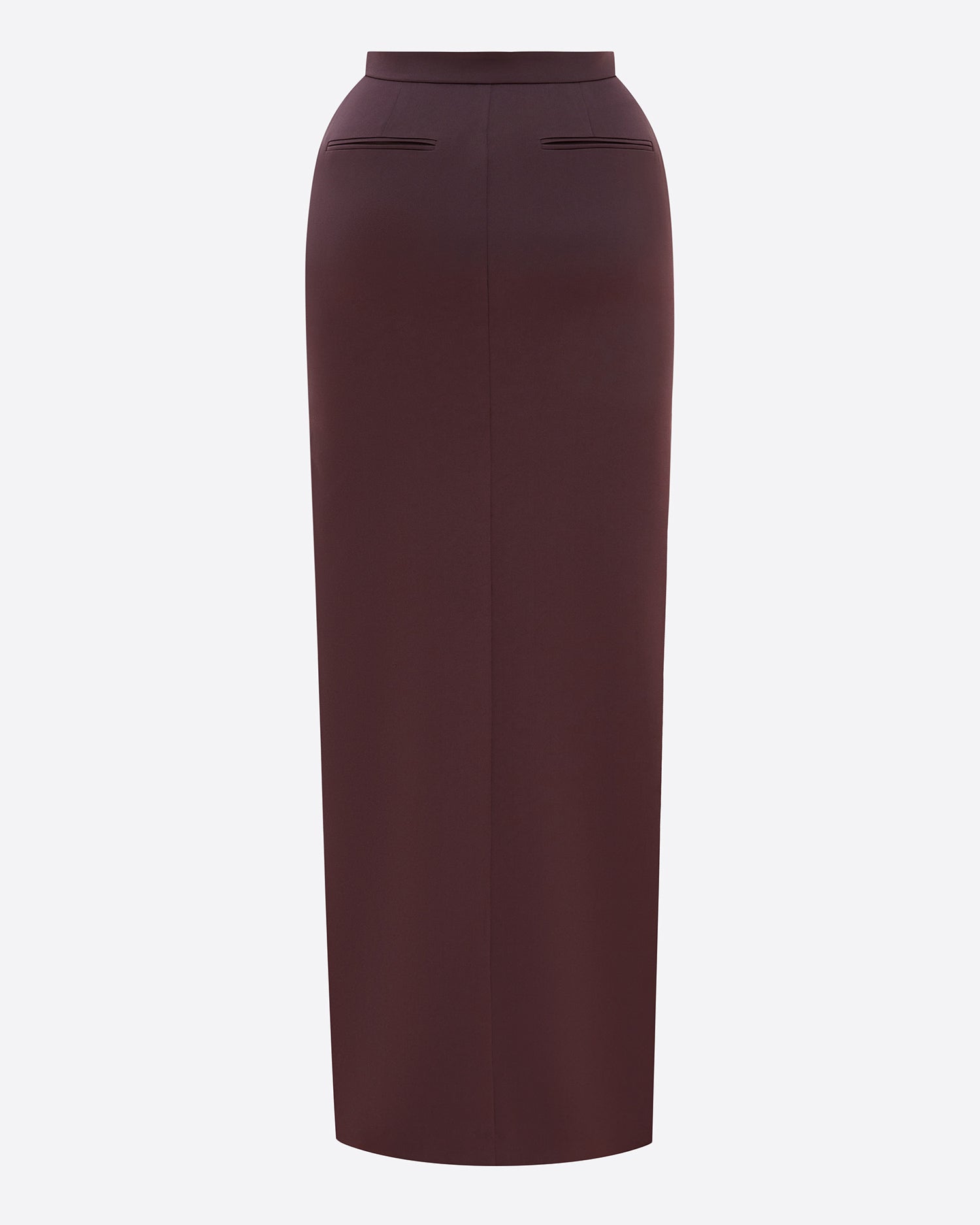 Column Skirt in Satin Crepe