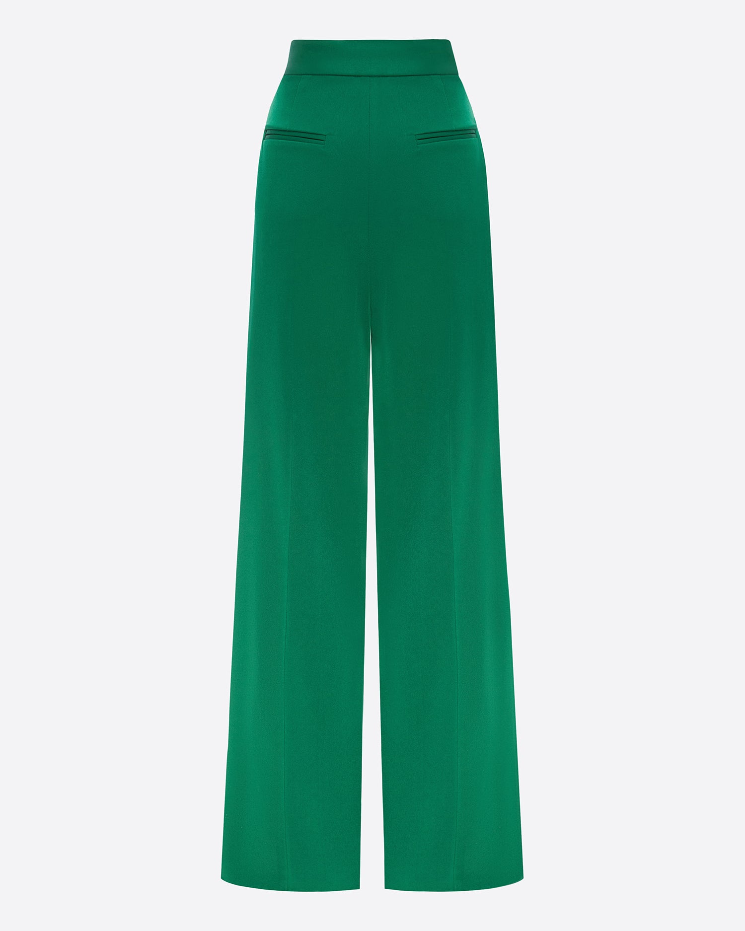 Double Pleat Trouser in Satin Crepe