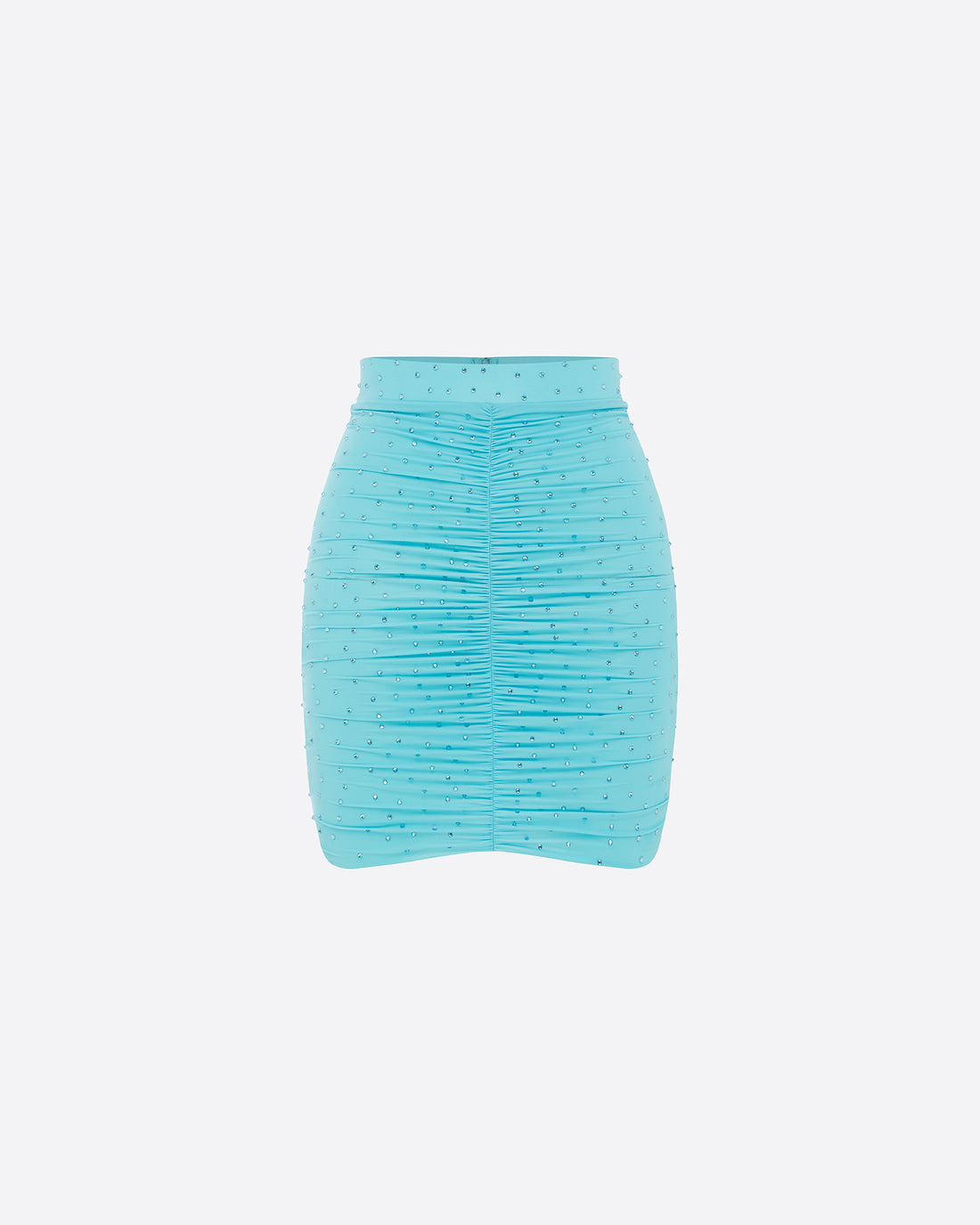 Ruched Mini Skirt in Crystal Jersey