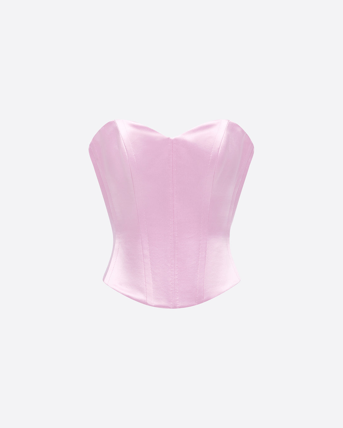 Strapless Longline Corset Top in Duchess Satin