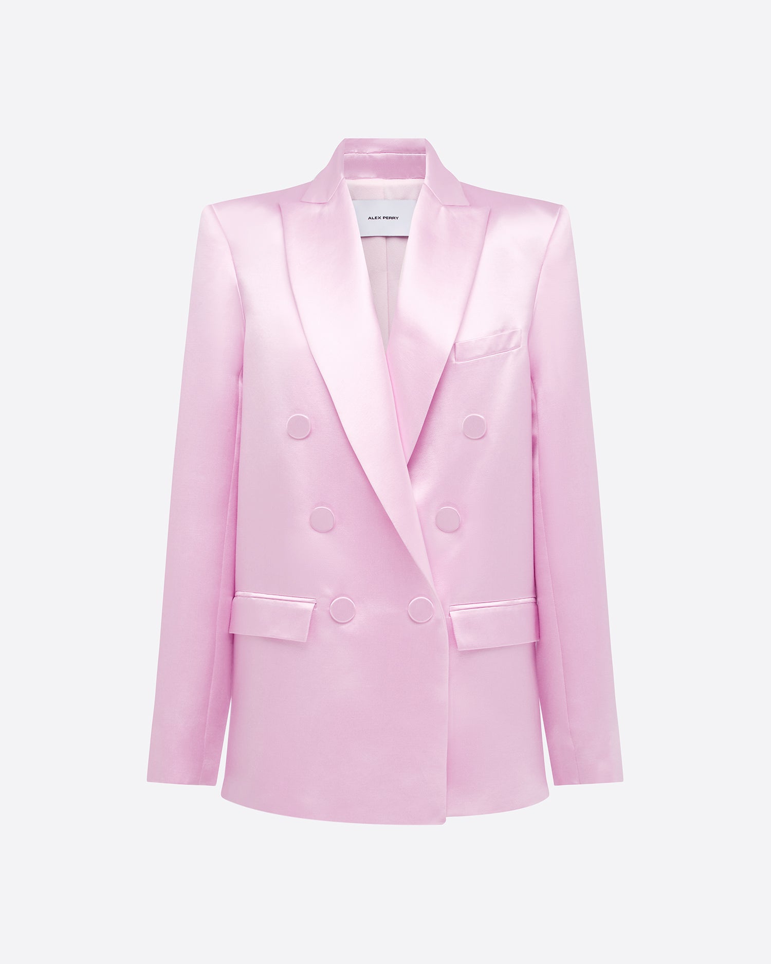 Double Breasted Oversize Blazer in Duchess Satin