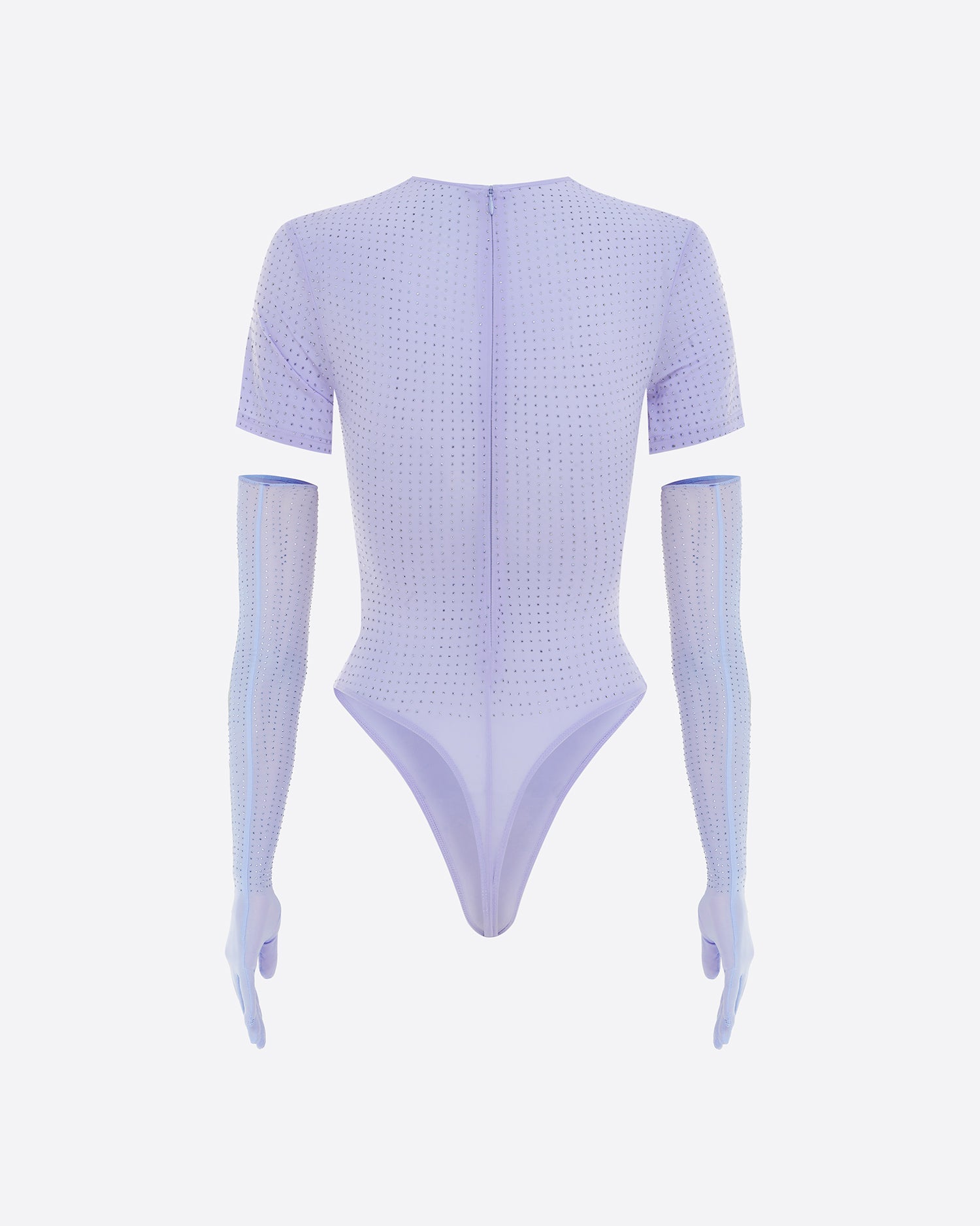 Short Sleeve Bodysuit in Crystal Jersey
