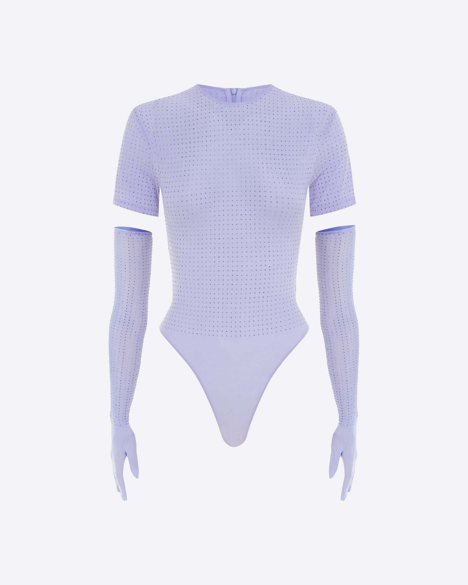 Short Sleeve Bodysuit in Crystal Jersey