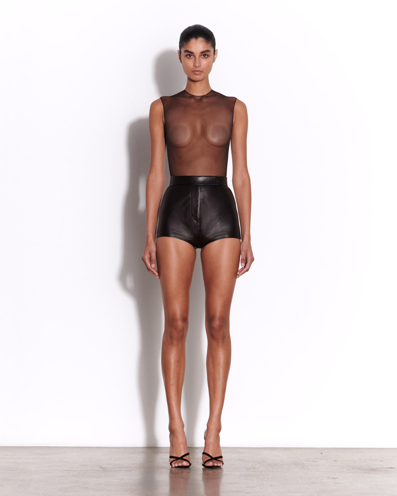 Crew Bodysuit in Fine Mesh