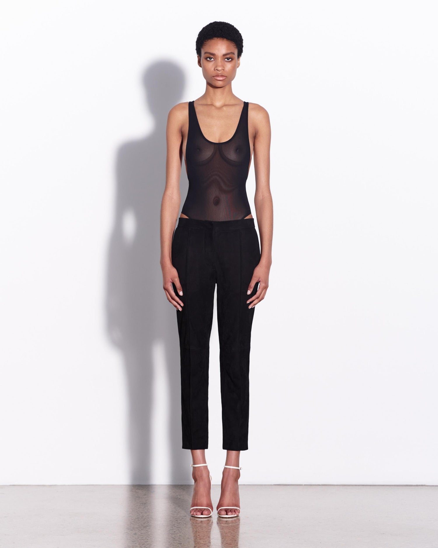 Singlet Bodysuit in Stretch Mesh