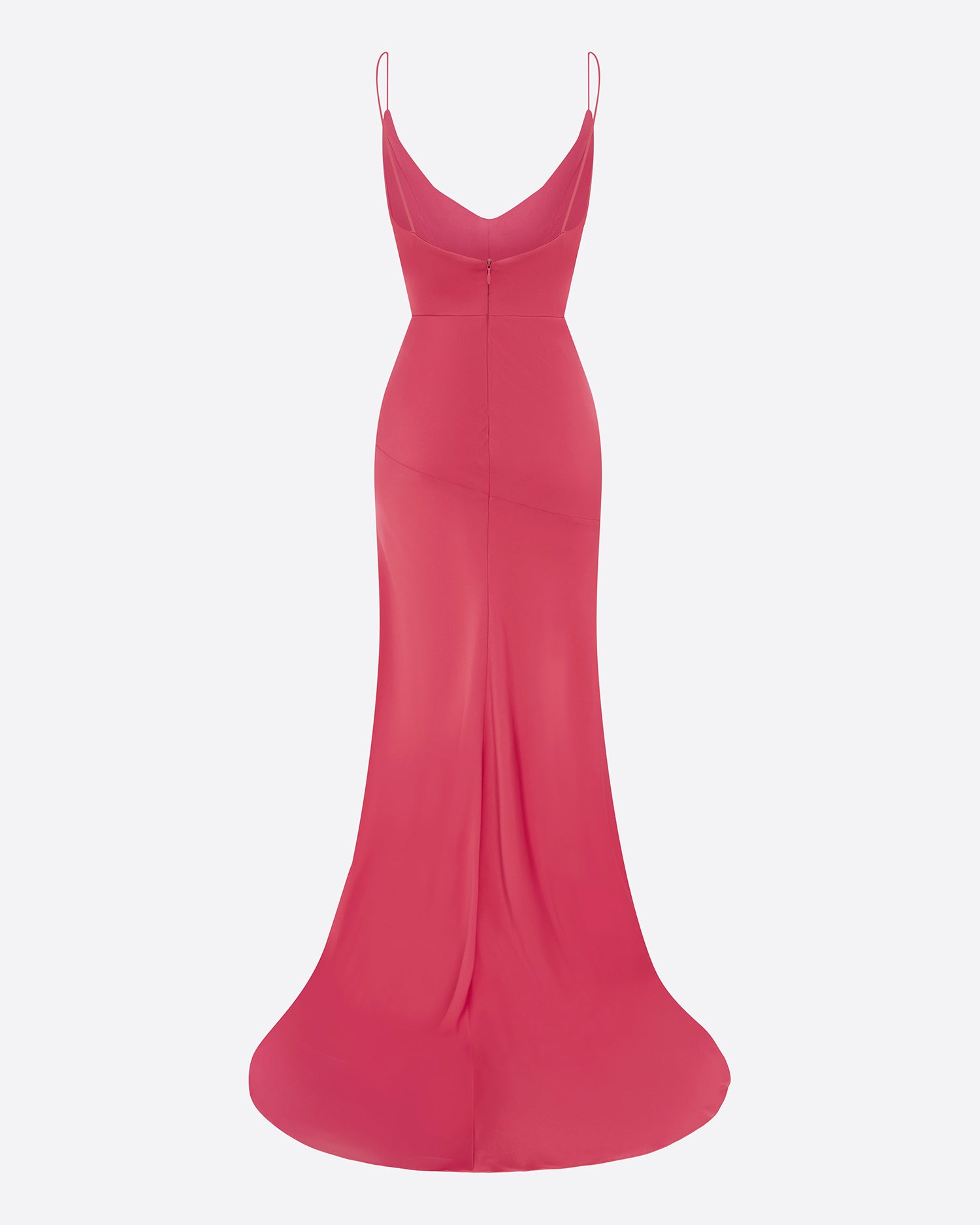 Bikini Cowl Drape Gown in Satin Crepe