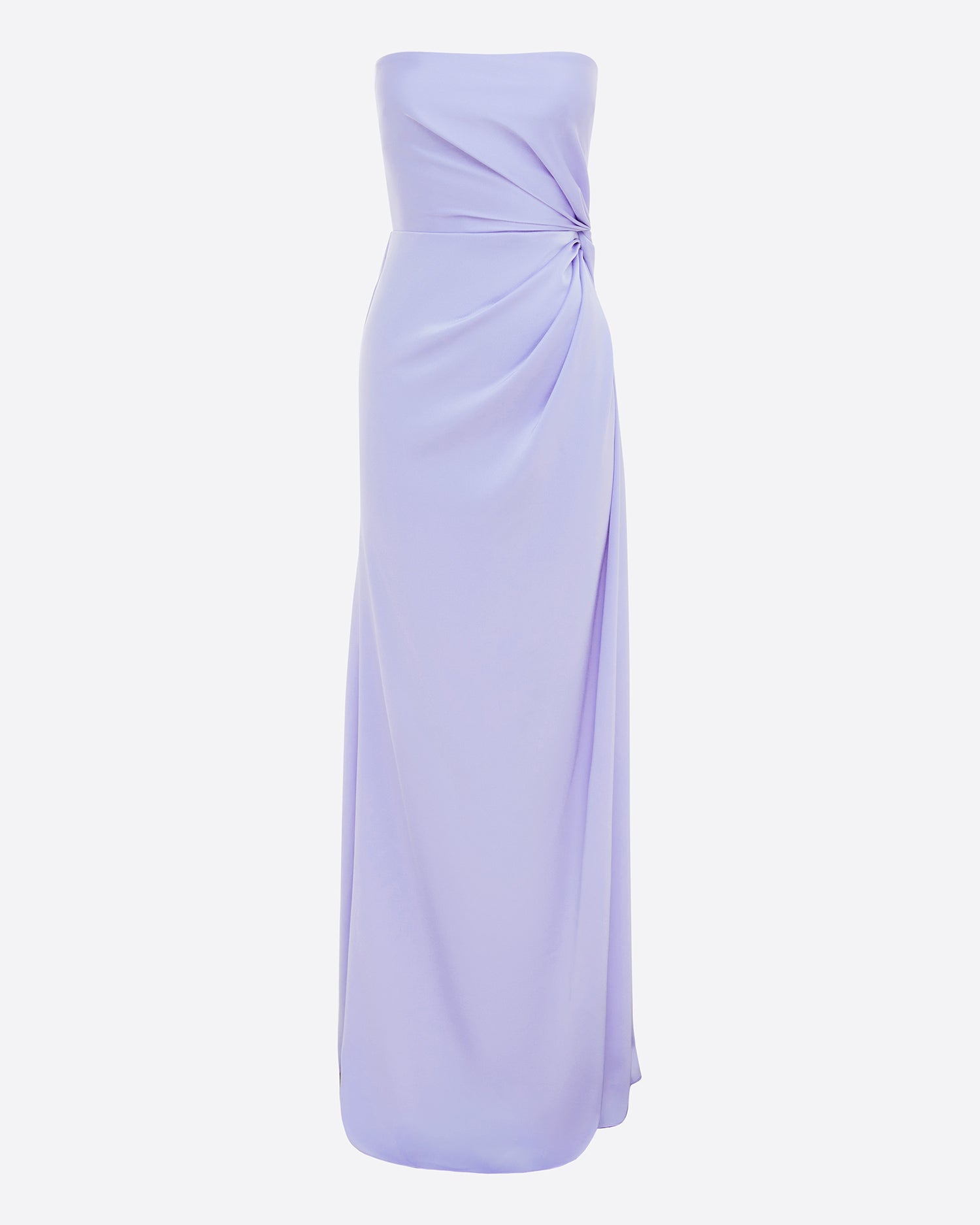 Strapless Twist Gown in Satin Crepe