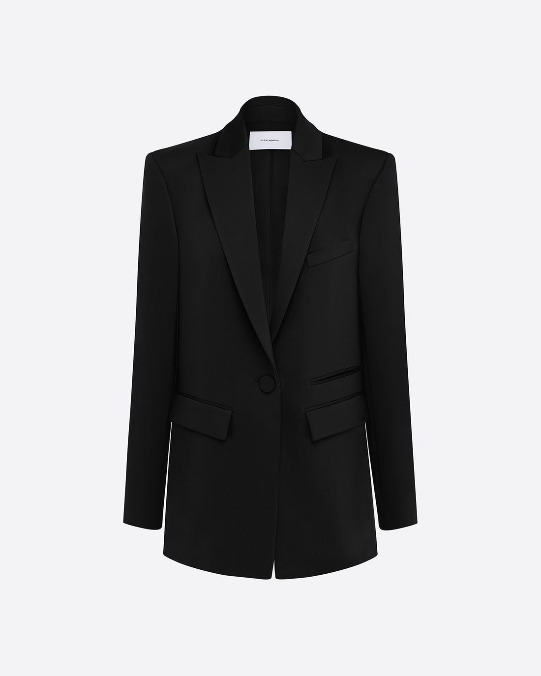 Single Breasted Oversized Blazer in Satin Crepe