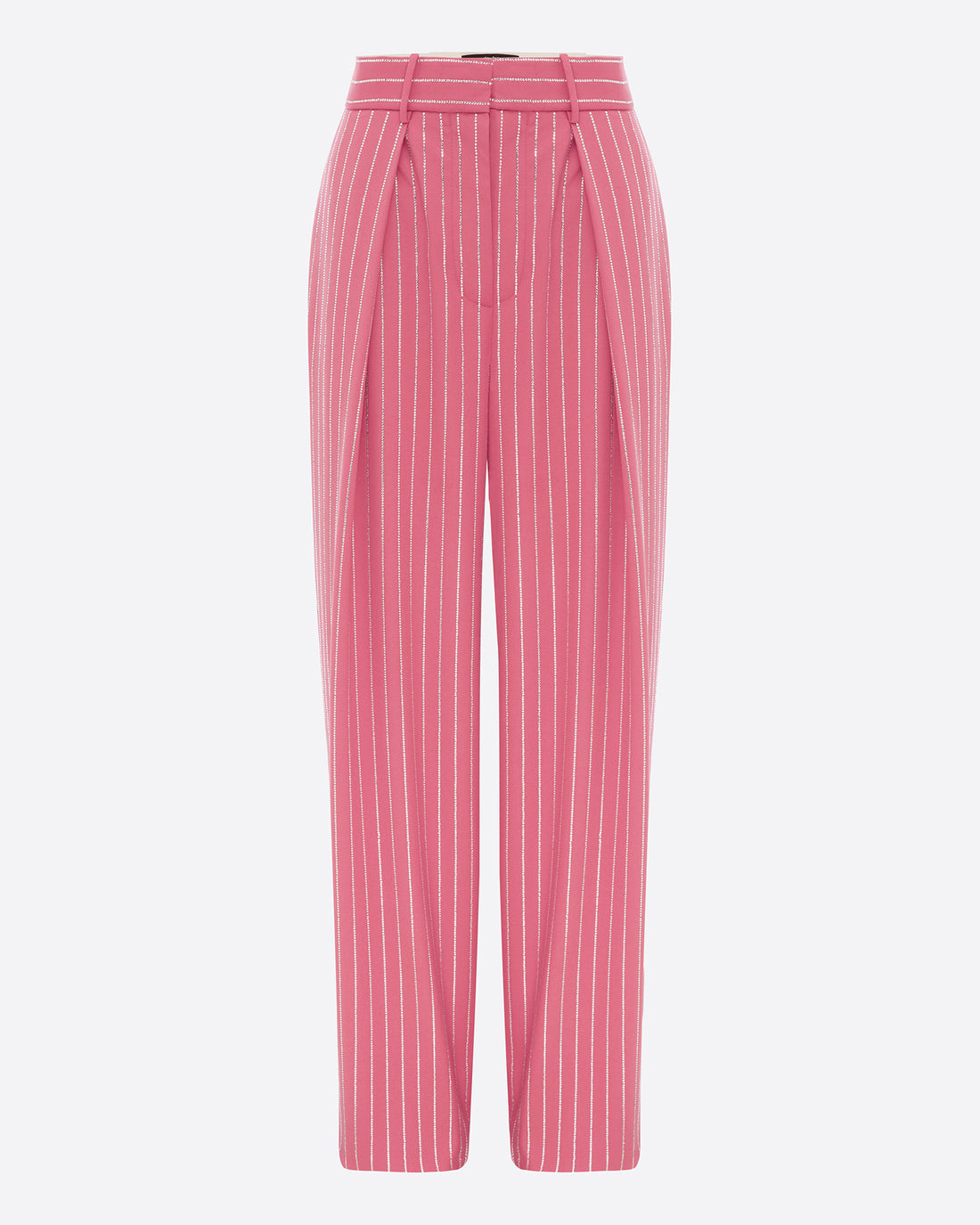 Low Rise Pleat Trouser in Crystal Pinstripe