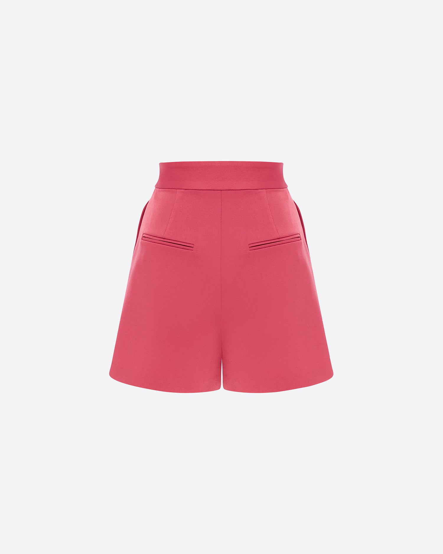 Alex Perry pleated satin-crepe shorts - Blue