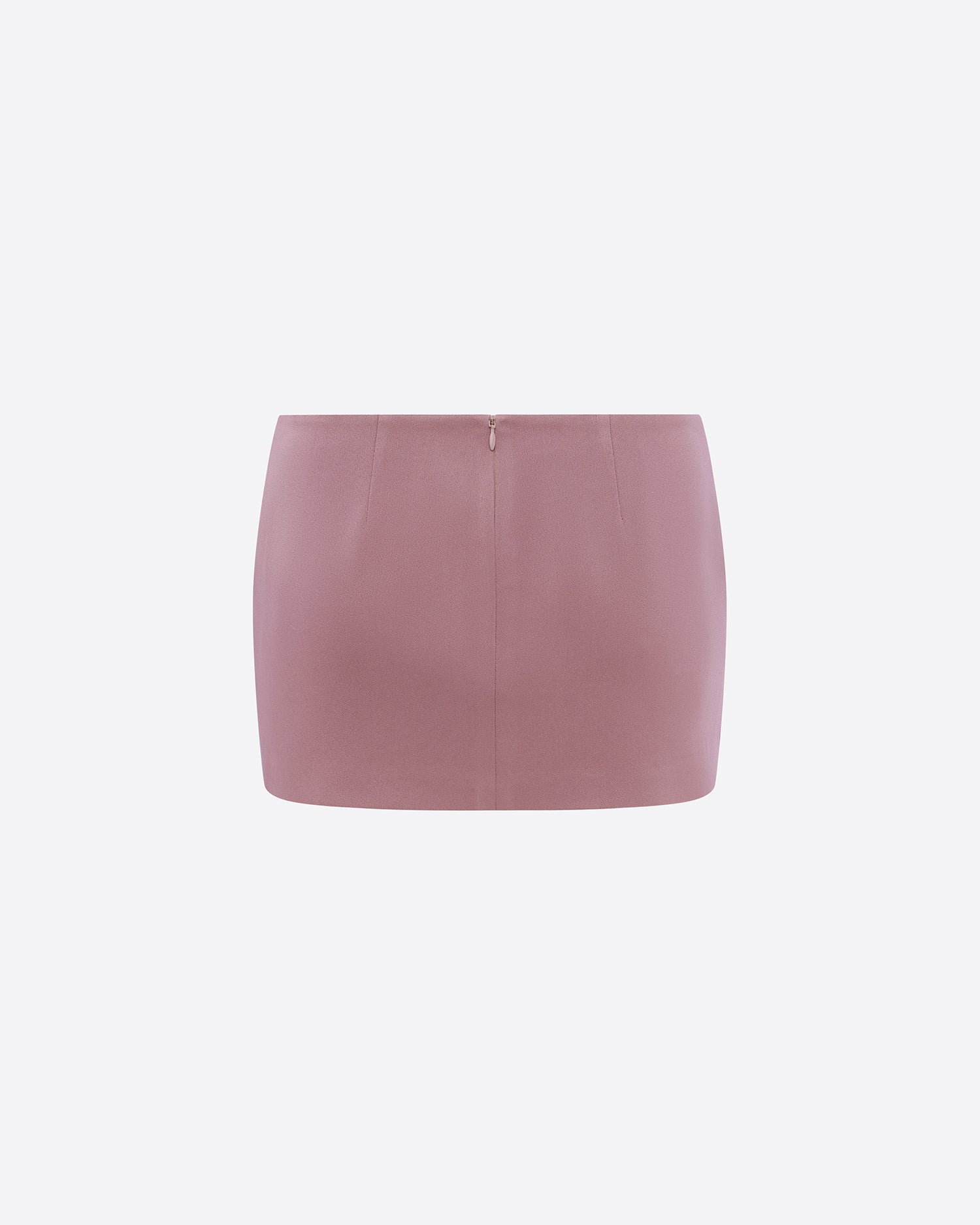 Low Rise Mini Skirt in Satin Crepe