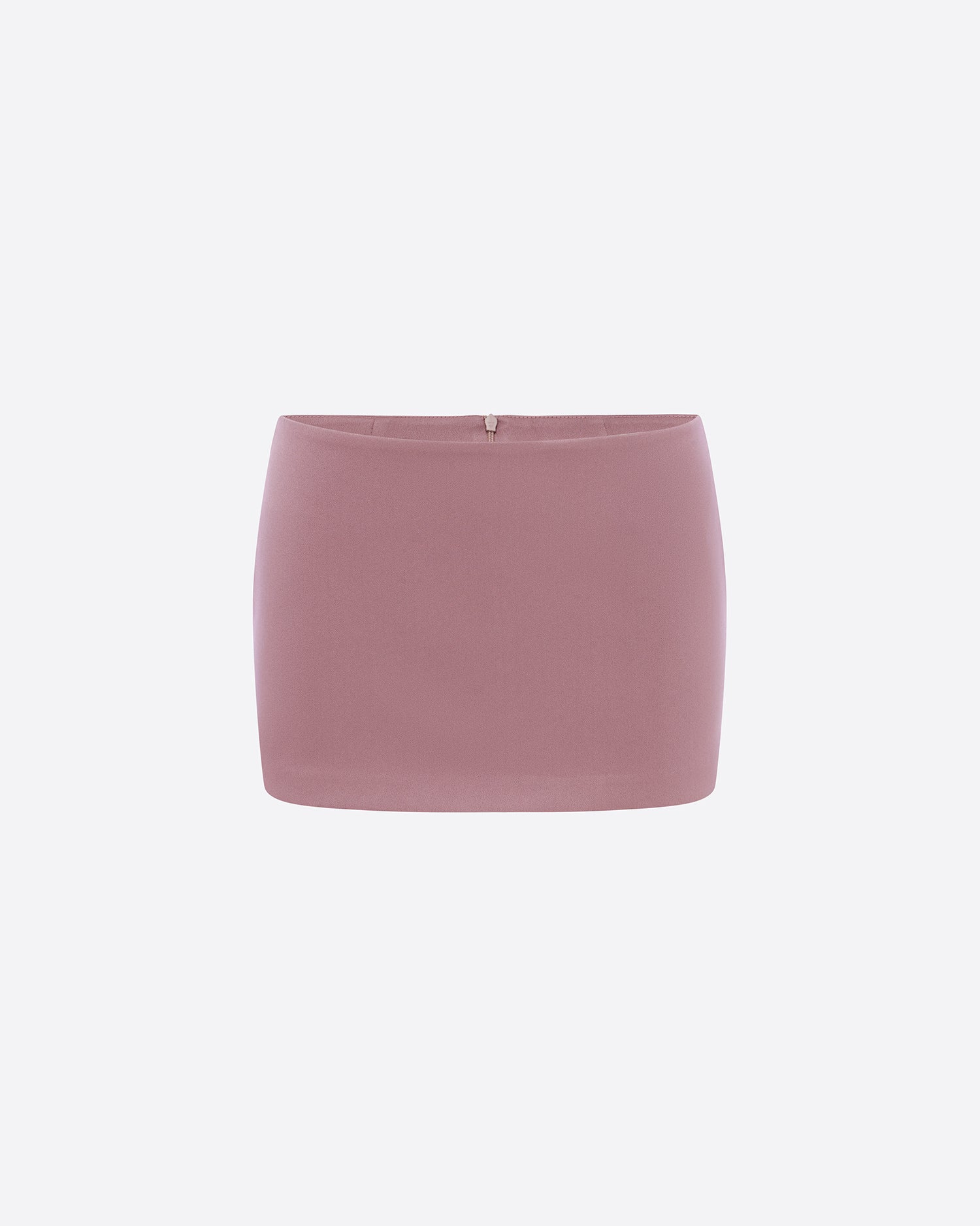 Low Rise Mini Skirt in Satin Crepe