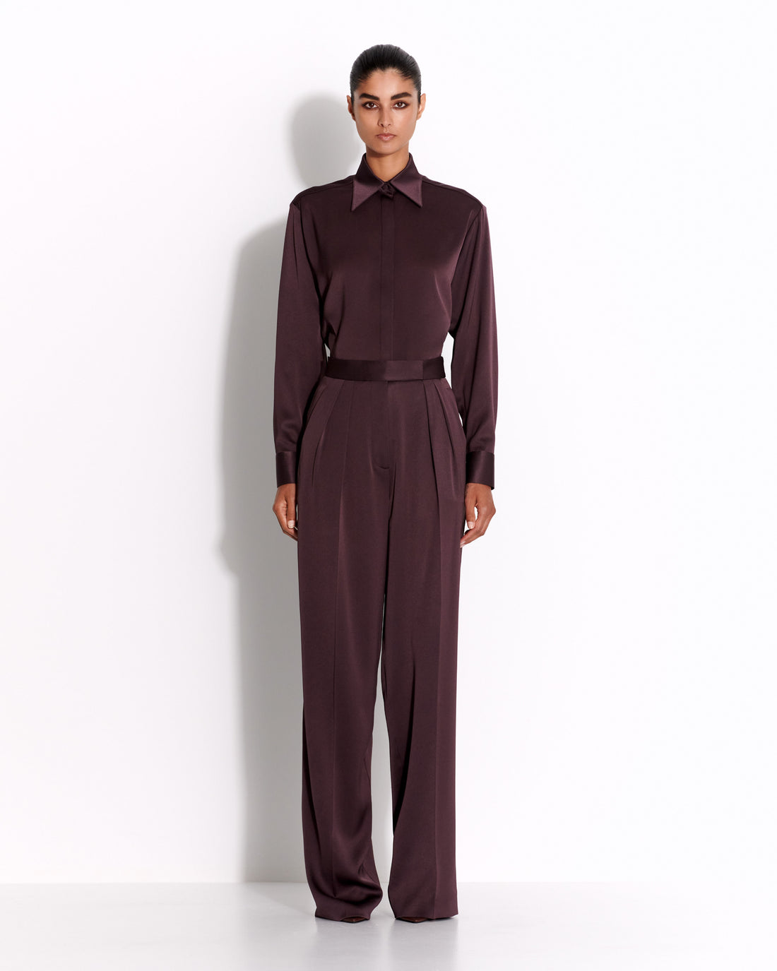 Tailored Trouser in Satin Crepe