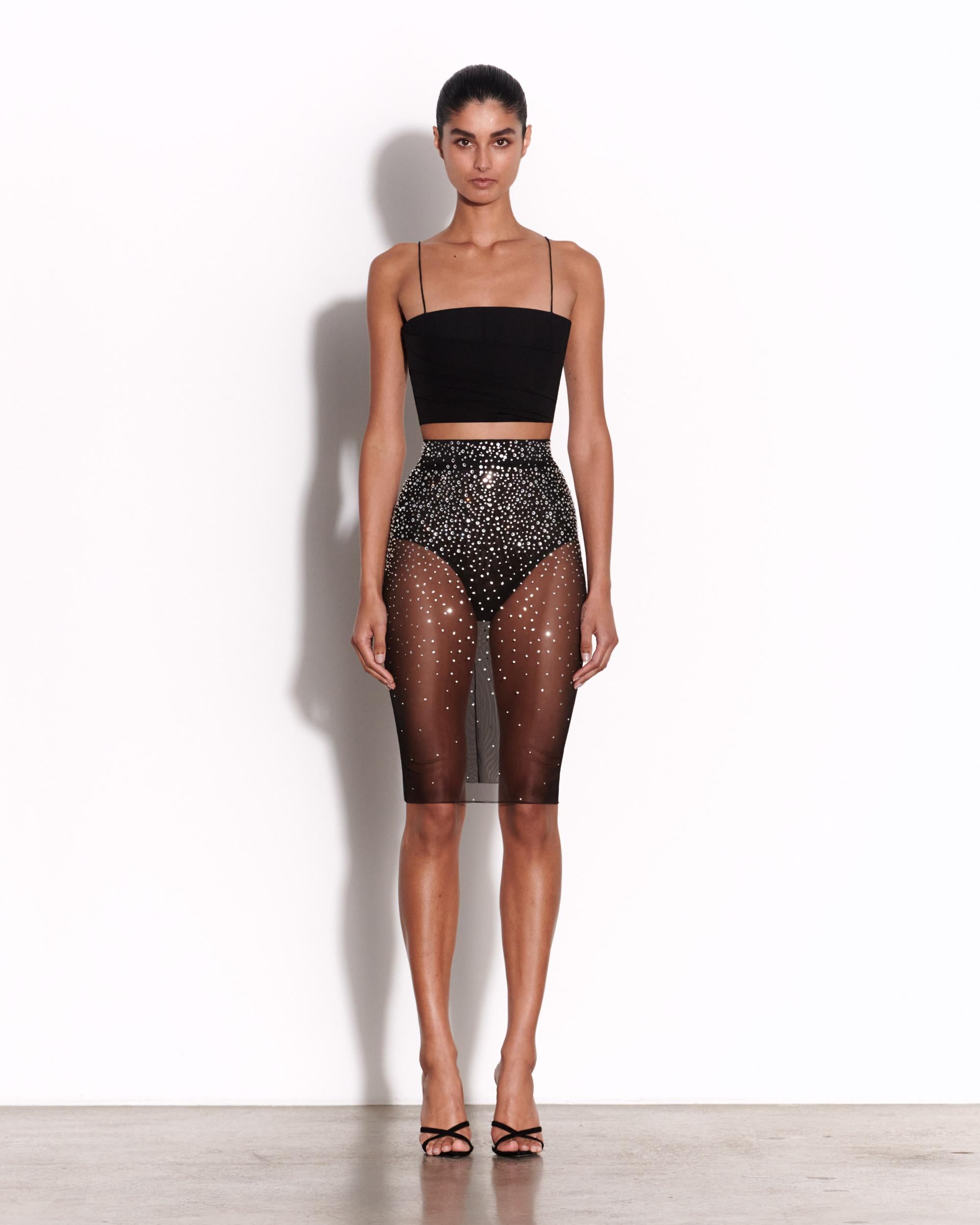 Skirt in Crystal Mesh