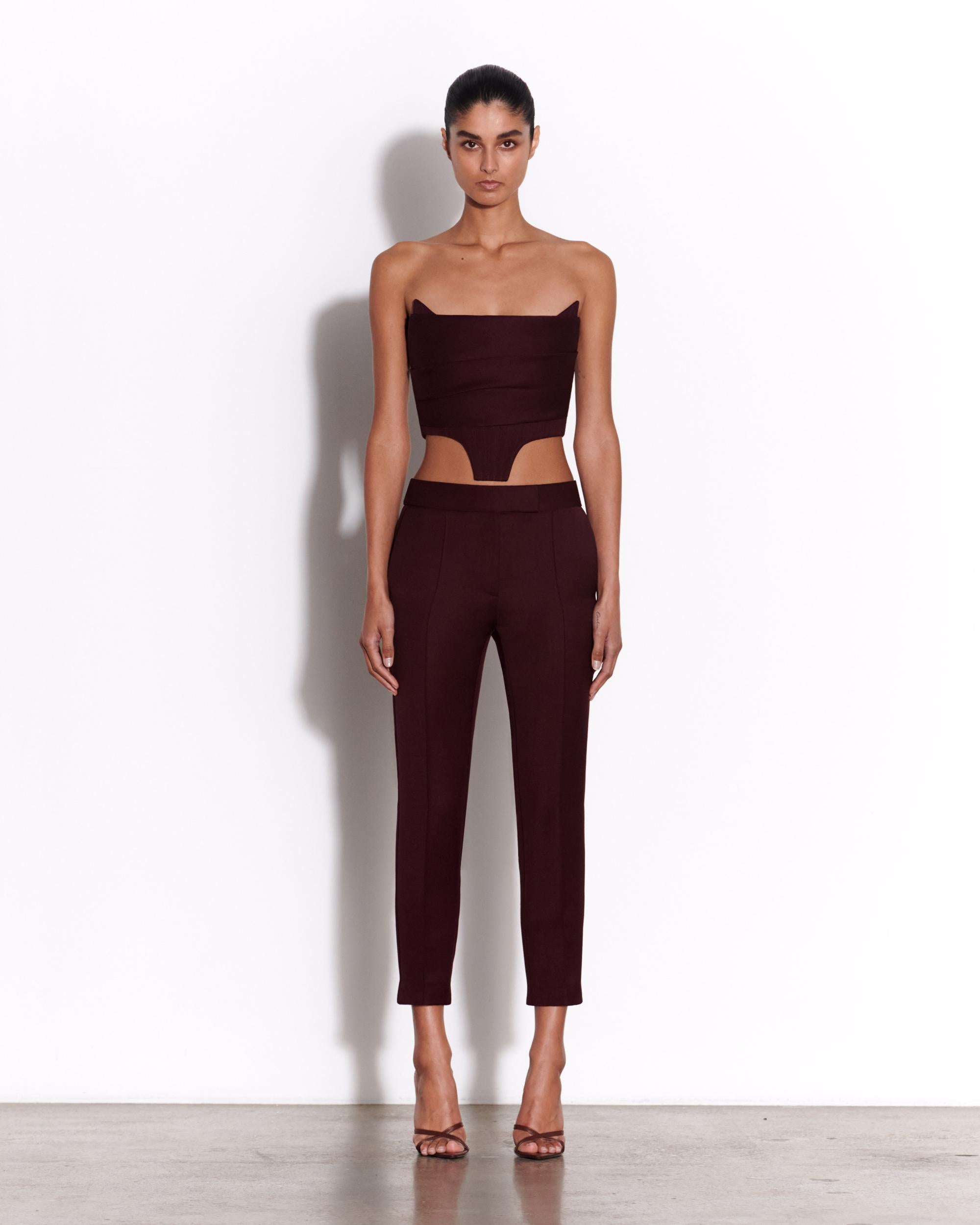 Crop Trouser in Wool Suiting