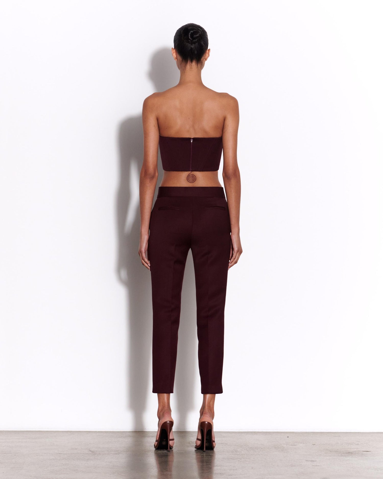 Crop Trouser in Wool Suiting