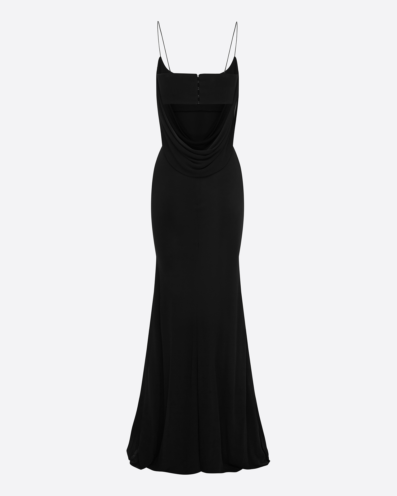 Cut Out Drape Gown in Viscose Jersey