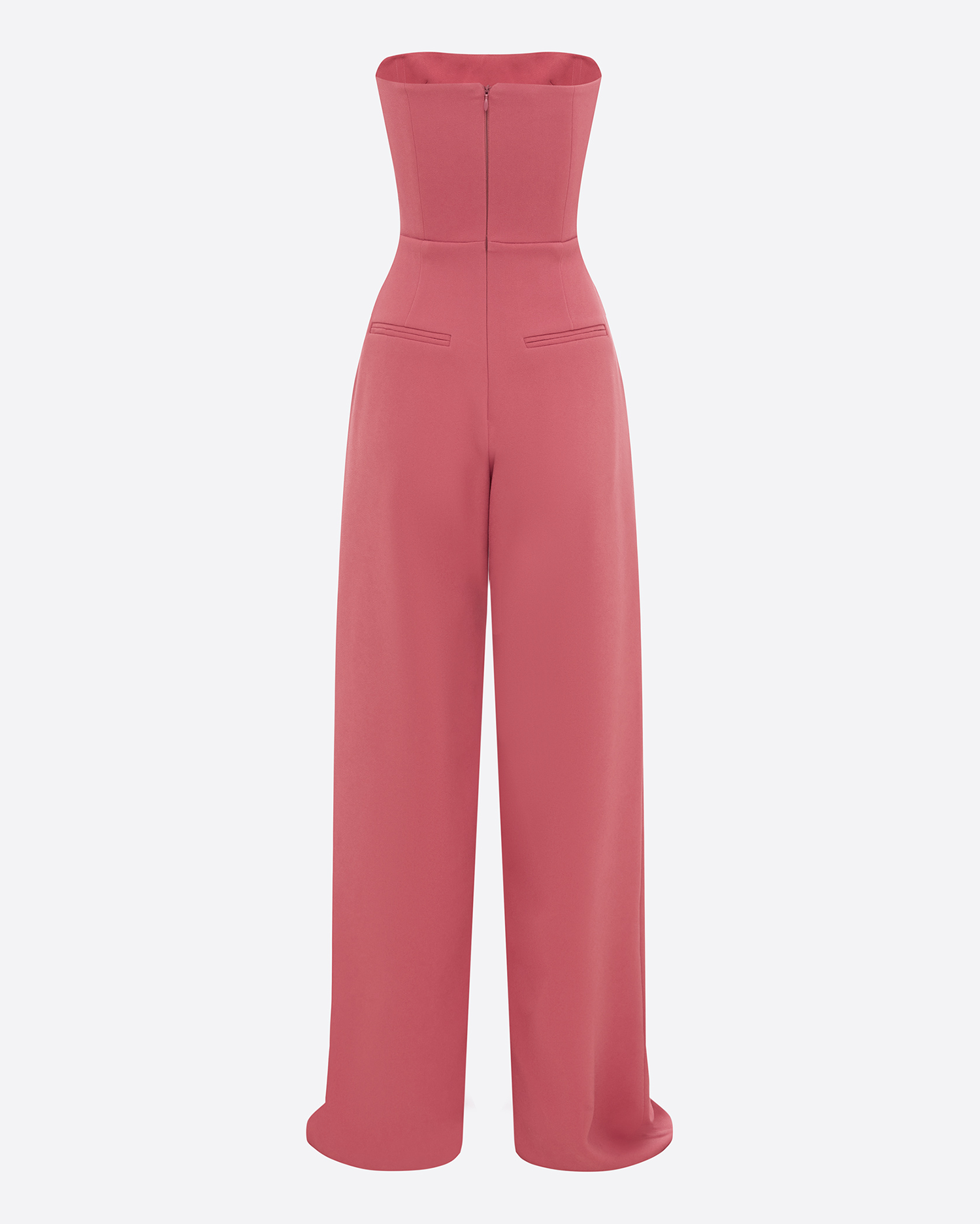 Strapless Jumpsuit in Stretch Crepe